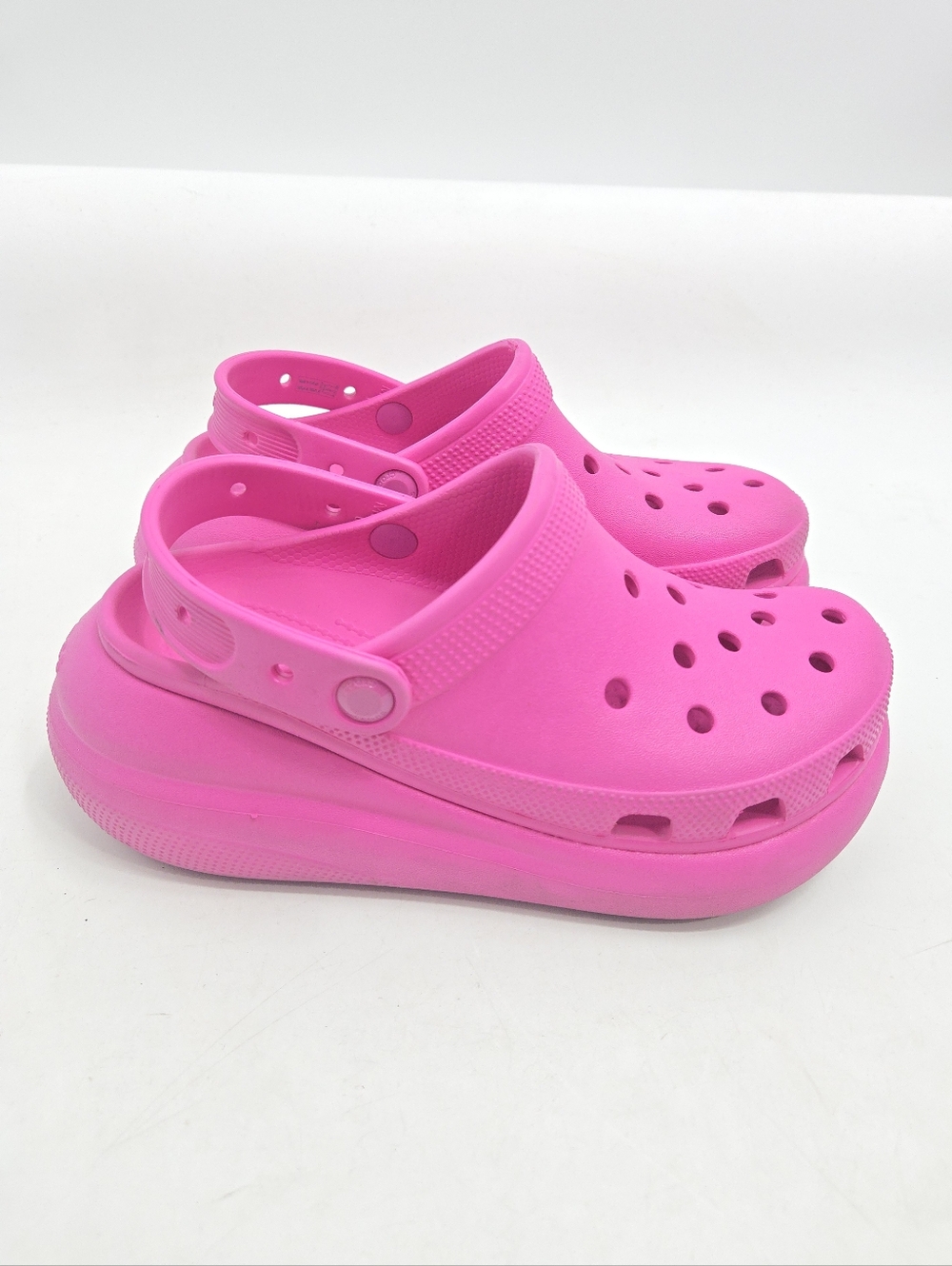 CROCS Classic Crush Platform Clogs Dragon Fruit Pink